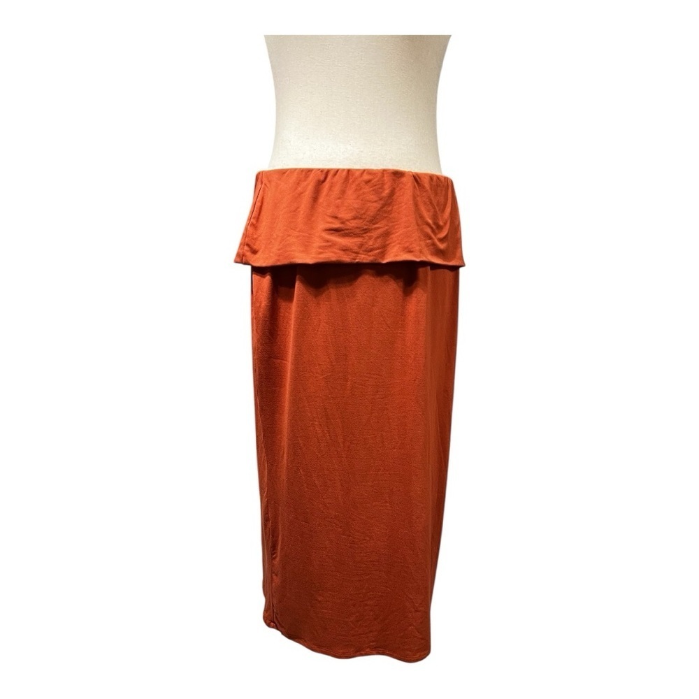 NWT Wild Fable Women's Dark Orange Midi Pencil Skirt XXL - Picture 3 of 8